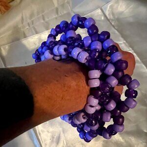 Handmade Purple "Spiked" Kandi Cuff for Festival/Raves/Exchanges/Gift